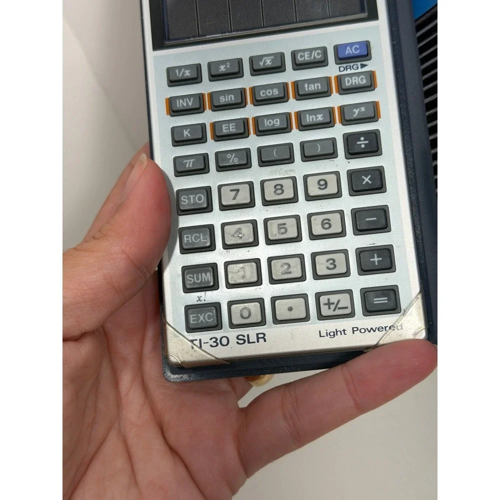 Texas Instruments TI-30 SLR Scientific Calculator Vintage Solar Powered Case
